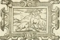 An illustration from Icones, id est, Verae imagines virorvm doctrina simvl et pietate illvstrivm, qvorvm praecipuè ministerio partim bonarum literarum studia sunt restituta, partim vera religio in variis orbis christiani regionibus, nostra patrúmque memoria fuit instaurata: additis eorundem vitae & operae descriptionibus, quibus adiectae sunt nonnullae picturae quas emblemata vocant (1580)