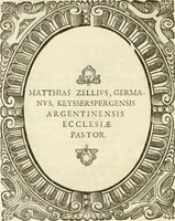 Picture 22 of 138 from Icones, id est, Verae imagines virorvm doctrina simvl et pietate illvstrivm, qvorvm praecipuè ministerio partim bonarum literarum studia sunt restituta, partim vera religio in variis orbis christiani regionibus, nostra patrúmque memoria fuit instaurata: additis eorundem vitae & operae descriptionibus, quibus adiectae sunt nonnullae picturae quas emblemata vocant (1580), leaf 61