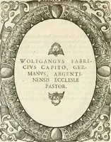 An illustration from Icones, id est, Verae imagines virorvm doctrina simvl et pietate illvstrivm, qvorvm praecipuè ministerio partim bonarum literarum studia sunt restituta, partim vera religio in variis orbis christiani regionibus, nostra patrúmque memoria fuit instaurata: additis eorundem vitae & operae descriptionibus, quibus adiectae sunt nonnullae picturae quas emblemata vocant (1580)