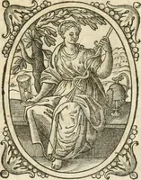 An illustration from Icones, id est, Verae imagines virorvm doctrina simvl et pietate illvstrivm, qvorvm praecipuè ministerio partim bonarum literarum studia sunt restituta, partim vera religio in variis orbis christiani regionibus, nostra patrúmque memoria fuit instaurata: additis eorundem vitae & operae descriptionibus, quibus adiectae sunt nonnullae picturae quas emblemata vocant (1580)