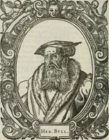 An illustration from Icones, id est, Verae imagines virorum doctrina simul et pietate illustrium, : quorum praecipuè ministerio partim bonarum literarum studia sunt restituta, partim vera religio in variis orbis Christiani regionibus, nostra patrúmque memoria fuit instaurata : additis eorundem vitae & operae descriptionibus, quibus adiectae sunt nonnullae picturae quas emblemata vocant. (1580)