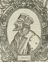 An illustration from Icones, id est, Verae imagines virorum doctrina simul et pietate illustrium, : quorum praecipuè ministerio partim bonarum literarum studia sunt restituta, partim vera religio in variis orbis Christiani regionibus, nostra patrúmque memoria fuit instaurata : additis eorundem vitae & operae descriptionibus, quibus adiectae sunt nonnullae picturae quas emblemata vocant. (1580)