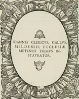 An illustration from Icones, id est, Verae imagines virorum doctrina simul et pietate illustrium, : quorum praecipuè ministerio partim bonarum literarum studia sunt restituta, partim vera religio in variis orbis Christiani regionibus, nostra patrúmque memoria fuit instaurata : additis eorundem vitae & operae descriptionibus, quibus adiectae sunt nonnullae picturae quas emblemata vocant. (1580)