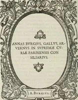 An illustration from Icones, id est, Verae imagines virorum doctrina simul et pietate illustrium, : quorum praecipuè ministerio partim bonarum literarum studia sunt restituta, partim vera religio in variis orbis Christiani regionibus, nostra patrúmque memoria fuit instaurata : additis eorundem vitae & operae descriptionibus, quibus adiectae sunt nonnullae picturae quas emblemata vocant. (1580)