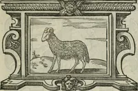 An illustration from Icones, id est, Verae imagines virorum doctrina simul et pietate illustrium, : quorum praecipuè ministerio partim bonarum literarum studia sunt restituta, partim vera religio in variis orbis Christiani regionibus, nostra patrúmque memoria fuit instaurata : additis eorundem vitae & operae descriptionibus, quibus adiectae sunt nonnullae picturae quas emblemata vocant. (1580)