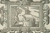 An illustration from Icones, id est, Verae imagines virorum doctrina simul et pietate illustrium, : quorum praecipuè ministerio partim bonarum literarum studia sunt restituta, partim vera religio in variis orbis Christiani regionibus, nostra patrúmque memoria fuit instaurata : additis eorundem vitae & operae descriptionibus, quibus adiectae sunt nonnullae picturae quas emblemata vocant. (1580)