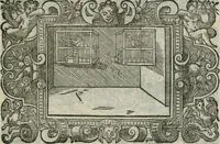 An illustration from Icones, id est, Verae imagines virorum doctrina simul et pietate illustrium, : quorum praecipuè ministerio partim bonarum literarum studia sunt restituta, partim vera religio in variis orbis Christiani regionibus, nostra patrúmque memoria fuit instaurata : additis eorundem vitae & operae descriptionibus, quibus adiectae sunt nonnullae picturae quas emblemata vocant. (1580)