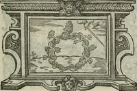 An illustration from Icones, id est, Verae imagines virorum doctrina simul et pietate illustrium, : quorum praecipuè ministerio partim bonarum literarum studia sunt restituta, partim vera religio in variis orbis Christiani regionibus, nostra patrúmque memoria fuit instaurata : additis eorundem vitae & operae descriptionibus, quibus adiectae sunt nonnullae picturae quas emblemata vocant. (1580)