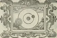 An illustration from Icones, id est, Verae imagines virorum doctrina simul et pietate illustrium, : quorum praecipuè ministerio partim bonarum literarum studia sunt restituta, partim vera religio in variis orbis Christiani regionibus, nostra patrúmque memoria fuit instaurata : additis eorundem vitae & operae descriptionibus, quibus adiectae sunt nonnullae picturae quas emblemata vocant. (1580)