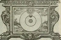 An illustration from Icones, id est, Verae imagines virorum doctrina simul et pietate illustrium, : quorum praecipuè ministerio partim bonarum literarum studia sunt restituta, partim vera religio in variis orbis Christiani regionibus, nostra patrúmque memoria fuit instaurata : additis eorundem vitae & operae descriptionibus, quibus adiectae sunt nonnullae picturae quas emblemata vocant. (1580)