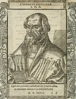 An illustration from Icones, id est, Verae imagines virorum doctrina simul et pietate illustrium, : quorum praecipuè ministerio partim bonarum literarum studia sunt restituta, partim vera religio in variis orbis Christiani regionibus, nostra patrúmque memoria fuit instaurata : additis eorundem vitae & operae descriptionibus, quibus adiectae sunt nonnullae picturae quas emblemata vocant. (1580)