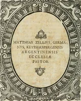 An illustration from Icones, id est, Verae imagines virorum doctrina simul et pietate illustrium, : quorum praecipuè ministerio partim bonarum literarum studia sunt restituta, partim vera religio in variis orbis Christiani regionibus, nostra patrúmque memoria fuit instaurata : additis eorundem vitae & operae descriptionibus, quibus adiectae sunt nonnullae picturae quas emblemata vocant. (1580)