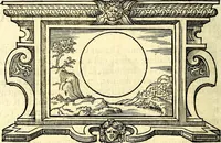 An illustration from Icones, id est verae imagines virorum doctrina simul et pietate illustrium, quorum praecipuè ministerio partim bonarum literarum studia sunt restituta, partim vera religio in variis orbis Christiani regionibus, nostra patrúmque memoria fuit instaurata: additis eorundem vitae & operae descriptionibus, quibus adiectae sunt nonnullae picturae quas emblemata vocant (1580)