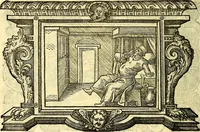 An illustration from Icones, id est verae imagines virorum doctrina simul et pietate illustrium, quorum praecipuè ministerio partim bonarum literarum studia sunt restituta, partim vera religio in variis orbis Christiani regionibus, nostra patrúmque memoria fuit instaurata: additis eorundem vitae & operae descriptionibus, quibus adiectae sunt nonnullae picturae quas emblemata vocant (1580)