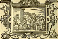 An illustration from Icones, id est verae imagines virorum doctrina simul et pietate illustrium, quorum praecipuè ministerio partim bonarum literarum studia sunt restituta, partim vera religio in variis orbis Christiani regionibus, nostra patrúmque memoria fuit instaurata: additis eorundem vitae & operae descriptionibus, quibus adiectae sunt nonnullae picturae quas emblemata vocant (1580)
