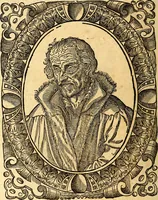 An illustration from Icones, id est verae imagines virorum doctrina simul et pietate illustrium, quorum praecipuè ministerio partim bonarum literarum studia sunt restituta, partim vera religio in variis orbis Christiani regionibus, nostra patrúmque memoria fuit instaurata: additis eorundem vitae & operae descriptionibus, quibus adiectae sunt nonnullae picturae quas emblemata vocant (1580)