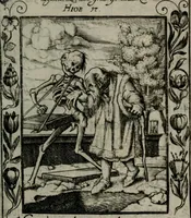 An illustration from Icones mortis : sexaginta imaginibus, totidemq[ue] (1648)