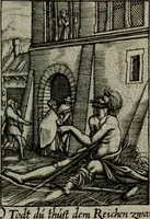 An illustration from Icones mortis : sexaginta imaginibus, totidemq[ue] (1648)