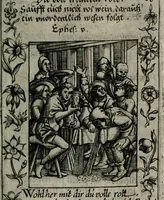 An illustration from Icones mortis : sexaginta imaginibus, totidemq[ue] (1648)