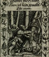 An illustration from Icones mortis : sexaginta imaginibus, totidemq[ue] (1648)