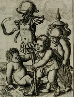 An illustration from Icones mortis : sexaginta imaginibus, totidemq[ue] (1648)