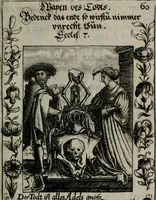 An illustration from Icones mortis : sexaginta imaginibus, totidemq[ue] (1648)