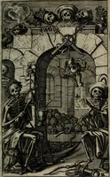 An illustration from Icones mortis : sexaginta imaginibus, totidemq[ue] (1648)