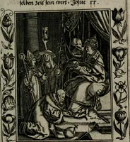 An illustration from Icones mortis : sexaginta imaginibus, totidemq[ue] (1648)