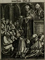 An illustration from Icones mortis : sexaginta imaginibus, totidemq[ue] (1648)