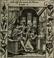 An illustration from Icones mortis : sexaginta imaginibus, totidemq[ue] (1648)