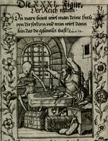 An illustration from Icones mortis : sexaginta imaginibus, totidemq[ue] (1648)