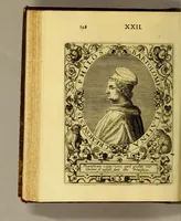 An illustration from Icones quinquaginta virorum illustrium doctrina & eruditione præstantium ad vivum effictæ, : cum eorum vitis (1597)