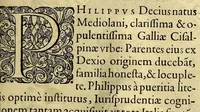 An illustration from Icones quinquaginta virorum illustrium doctrina & eruditione præstantium ad vivum effictæ, : cum eorum vitis (1597)