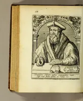An illustration from Icones quinquaginta virorum illustrium doctrina & eruditione præstantium ad vivum effictæ, : cum eorum vitis (1597)