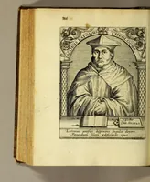 An illustration from Icones quinquaginta virorum illustrium doctrina & eruditione præstantium ad vivum effictæ, : cum eorum vitis (1597)