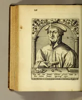 An illustration from Icones quinquaginta virorum illustrium doctrina & eruditione præstantium ad vivum effictæ, : cum eorum vitis (1597)