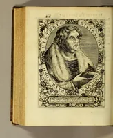 An illustration from Icones quinquaginta virorum illustrium doctrina & eruditione præstantium ad vivum effictæ, : cum eorum vitis (1597)