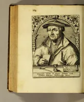 An illustration from Icones quinquaginta virorum illustrium doctrina & eruditione præstantium ad vivum effictæ, : cum eorum vitis (1597)