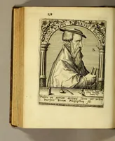 An illustration from Icones quinquaginta virorum illustrium doctrina & eruditione præstantium ad vivum effictæ, : cum eorum vitis (1597)