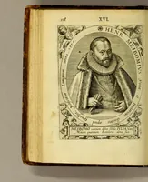 An illustration from Icones quinquaginta virorum illustrium doctrina & eruditione præstantium ad vivum effictæ, : cum eorum vitis (1597)