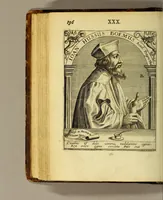 An illustration from Icones quinquaginta virorum illustrium doctrina & eruditione præstantium ad vivum effictæ, : cum eorum vitis (1597)