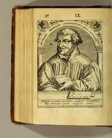 Picture 26 of 37 from Icones quinquaginta virorum illustrium doctrina & eruditione præstantium ad vivum effictæ, : cum eorum vitis (1597), leaf 406