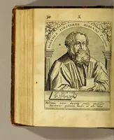An illustration from Icones quinquaginta virorum illustrium doctrina & eruditione præstantium ad vivum effictæ, : cum eorum vitis (1597)
