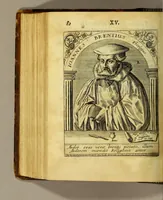 An illustration from Icones quinquaginta virorum illustrium doctrina & eruditione præstantium ad vivum effictæ, : cum eorum vitis (1597)