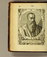 An illustration from Icones quinquaginta virorum illustrium doctrina & eruditione præstantium ad vivum effictæ, : cum eorum vitis (1597)