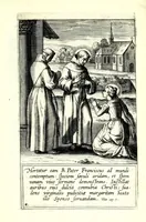 An illustration from Icones Sanctae Clarae B. Francisci Assisiatis primigeniae discipulae : vitam, miracula, mortem repraesentantes