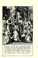 An illustration from Icones Sanctae Clarae B. Francisci Assisiatis primigeniae discipulae : vitam, miracula, mortem repraesentantes