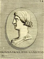 An illustration from Iconografia, cioè disegni d'imagini de famosissimi monarchi, regi, filosofi, poeti ed oratori dell'antichità, cauati (1669)