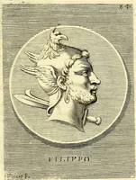 Picture 213 of 270 from Iconografia, cioè disegni d'imagini de famosissimi monarchi, regi, filosofi, poeti ed oratori dell'antichità, cauati (1669), leaf 380