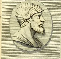 An illustration from Iconografia, cioè disegni d'imagini de famosissimi monarchi, regi, filosofi, poeti ed oratori dell'antichità, cauati (1669)
